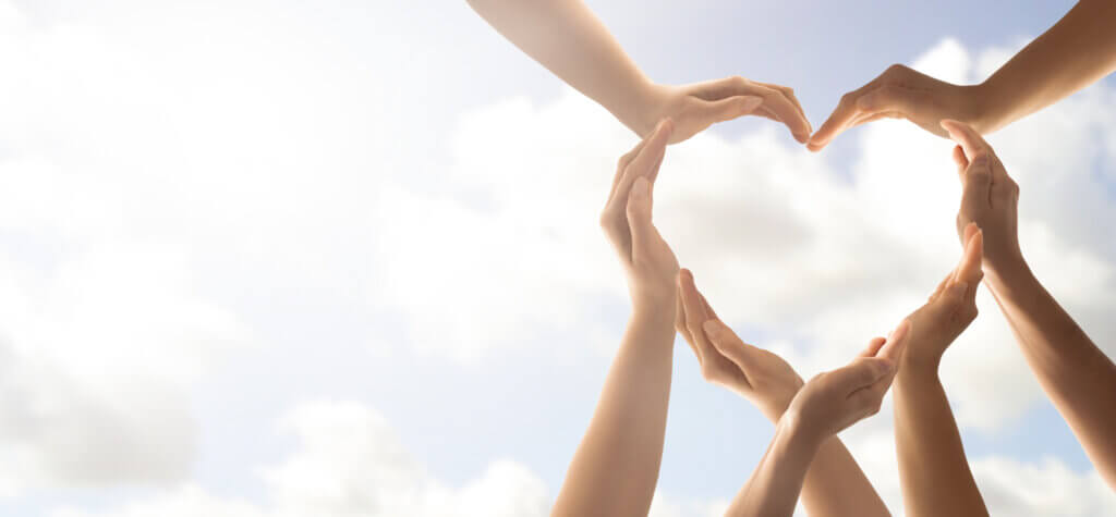 The concept of unity, cooperation, teamwork and charity.